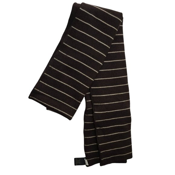 Banana Republic Mens Brown Striped Wool Scarf One Size - Picture 1 of 4
